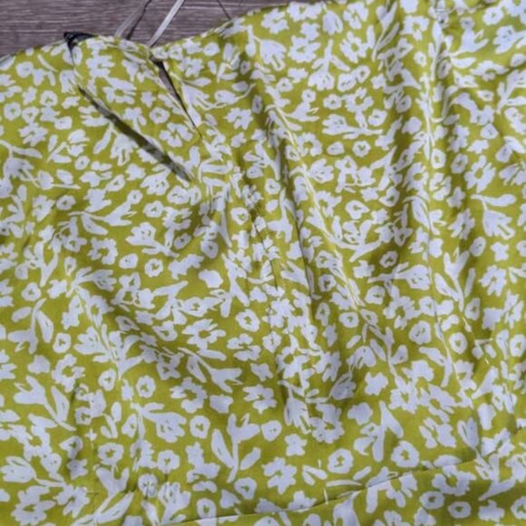 NWOT Zara XL Dress Green Floral Mini Ruffle Coquette Fairy Cottage Core - Picture 3 of 6
